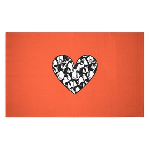 Decorsome Love Busy Penguins Woven Rug
