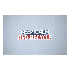 Keep Calm And Recycle Woven Rug