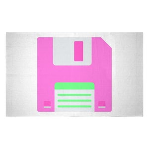 Neon Floppy Disk Woven Rug