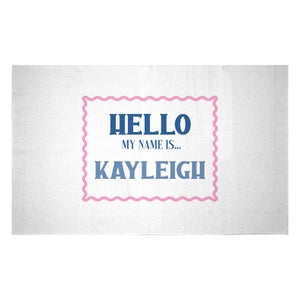 Hello My Name Is Kayleigh Woven Rug