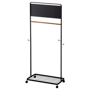 Yamazaki Tower Kids Coat Rack With Panel - Black