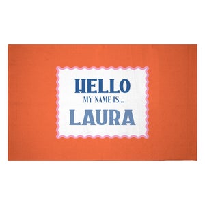 Hello, My Name Is Laura Woven Rug