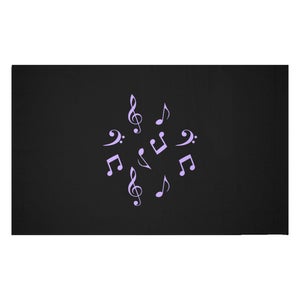 Music Note Woven Rug