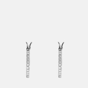 Coach Women's Pave Huggie Earrings - Sv/Clear