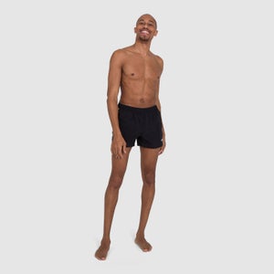 Pantalón corto retro de 33 cm para hombre, negro