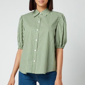Kate Spade New York Women's Mini Gingham Button Up Shirt - Courtyard