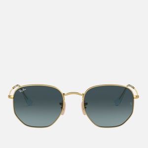 Ray-Ban Hexagonal Metal Sunglasses - Gold/Blue