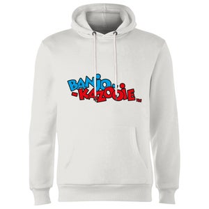 Rare Embroidered Banjo Kazooie Logo Hoodie - White