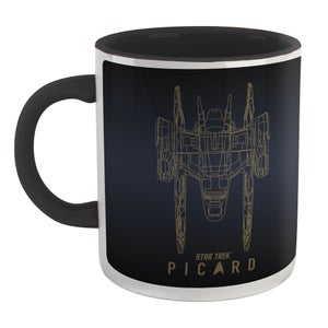 Star Trek: Picard La Sirena Wireframe Mug - White/Black