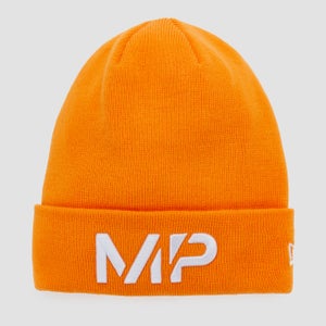 Berretto a maglia con risvolto MP New Era - Arancione/Bianco