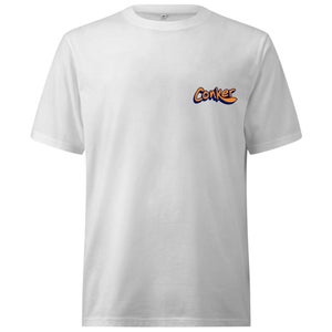 Rare Embroidered Conker Logo - Oversized Heavyweight T-Shirt - White