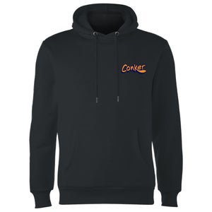 Rare Embroidered Conker Logo Hoodie - Black
