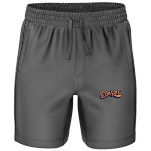 Rare Embroidered Conker Logo - Unisex Jog Shorts - Charcoal