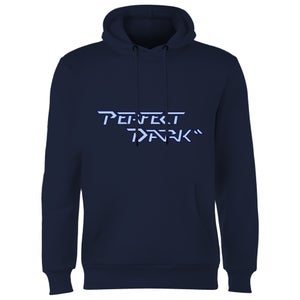 Rare Embroidered Perfect Dark Hoodie - Navy