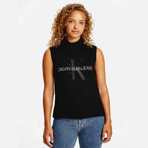 Calvin Klein Jeans Women's Monogram Lofty Knitted Vest - CK Black