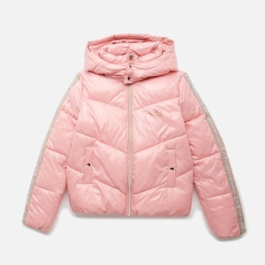 EA7 Girls' Side Logo Padded Jacket - Pink