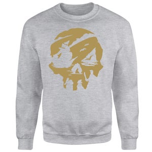 Rare Embroidered Sea Of Thieves Logo Sweatshirt - Grey