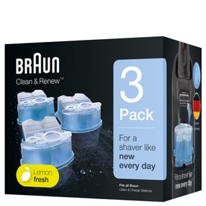 Braun Accessories Clean & Charge Cartridge 3 Pack