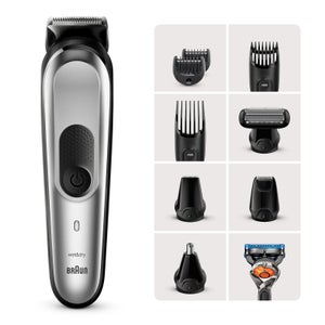 Braun All-in-one Trimmer with 8 attachments and Gillette Razor