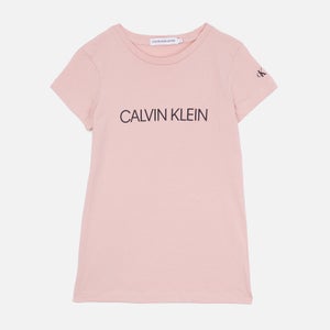Calvin Klein Girls' Institutional Ss Slim T-Shirt - Delicate Rose