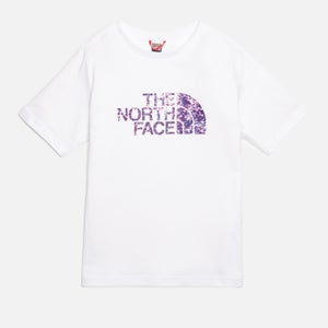 The North Face Girls' Short Sleeved Easy Boyfriend T-Shirt - White