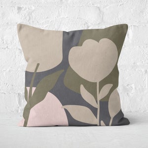 Abstract Natural Square Cushion