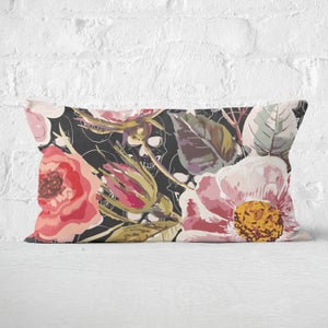 Flowers & Skulls Rectangular Cushion
