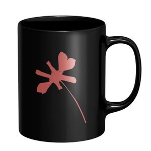 Cut Out Flower Mug - Black