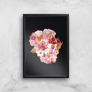 Flowers & Skull Giclee Art Print