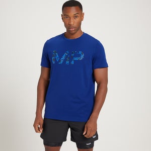 Męski T-shirt z krótkimi rękawami z nadrukiem camo z kolekcji MP Adapt Drirelease – Deep Blue
