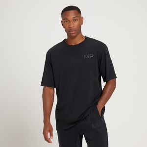 MP vīriešu brīvā piegriezuma t-krekls ar īsām piedurknēm “Adapt Washed” — Melns