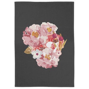 Floral Skull Tea Towel