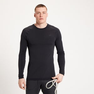 MP vīriešu bezvīļu sporta krekls ar garām piedurknēm “Tempo Ultra” — Melns