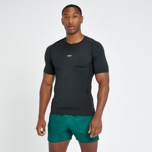 Мужская футболка Engage базового слоя с коротким рукавом — Цвет: Черный