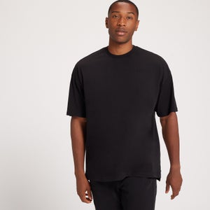 Мужская футболка оверсайз с коротким рукавом для динамических тренировок — Цвет: Состаренный черный