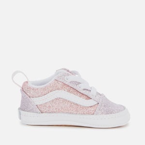 Vans Babys' Old Skool Crib Trainers - Glitter Orchid Ice/Powder Pink