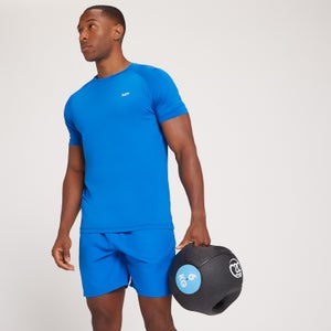 MP vīriešu t-krekls ar īsām piedurknēm skriešanai “Repeat MP Graphic Training” — Zils