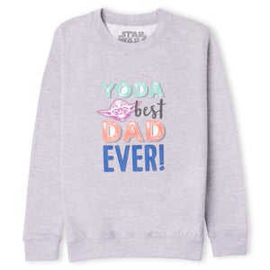 Star Wars Yoda Best Dad Ever! Kids' Sweatshirt - Grey