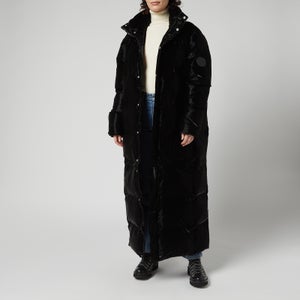 Rains Extra Long Puffer Coat - Velvet Black