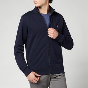 GANT Men's Original Full Zip Cardigan - Evening Blue