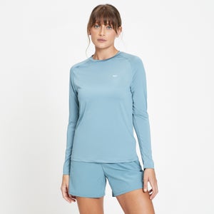 Женская спортивная футболка MP Run Life с длинными рукавами, бледно-голубая / белая