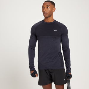 MP vīriešu Essential bezvīļu sporta krekls ar garām piedurknēm — Melns