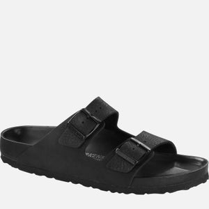 Birkenstock Men's Arizona Mono Leather Double Strap Sandals - Black