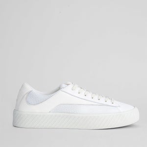 BY FAR Women's Rodina Canvas/Leather Vulcanised Trainers - White