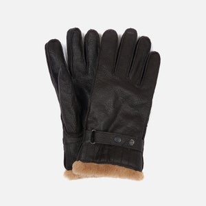 Barbour Men's Leather Utility Gloves - Brown