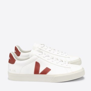 Veja Men's Campo Chrome Free Leather Trainers - Extra White/Rouille