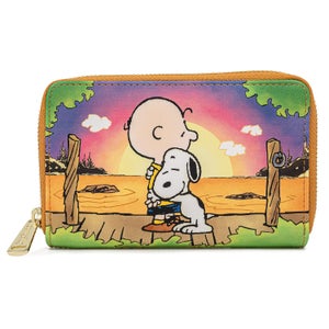 Loungefly Peanuts Charlie and Snoopy Sunset Zip Around Wallet