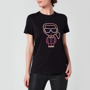 KARL LAGERFELD Women's Karl Ikonik Outline T-Shirt - Black