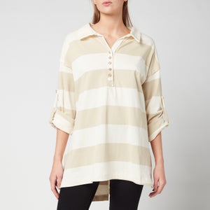Free People Women's Peyton Rugby Top - Sand Combo