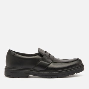 Clarks Loxham Craft Youth School Shoes - Black Leather